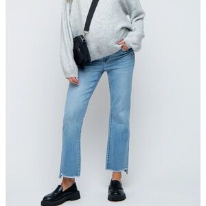 Pink blush maternity jeans